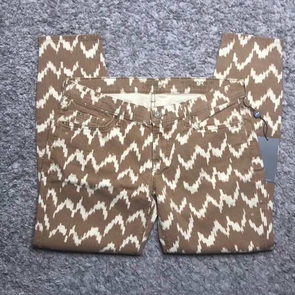 NWT 7 for all mankind the skinny crop printed jean - Picture 4 of 5